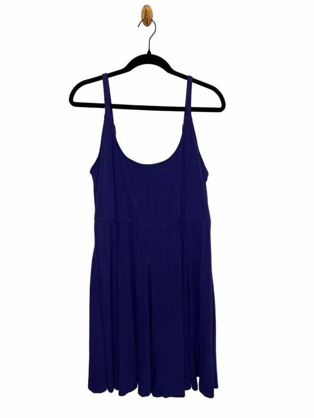 Ava & Viv Purple Cobalt Blue Sleeveless Swing Dress Adjustable Strap